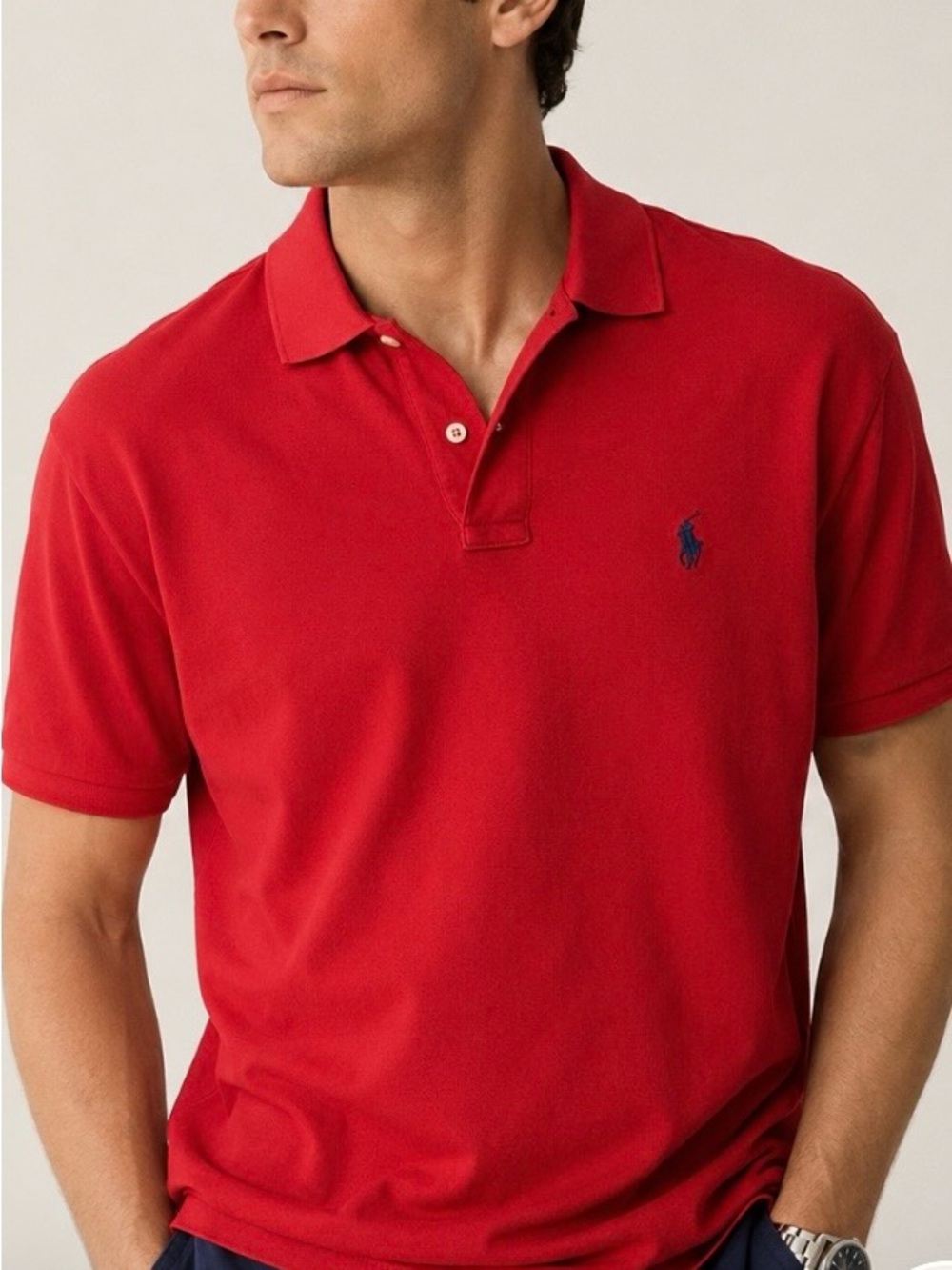 Polo Ralph Lauren Red Polo Shirt Men’s XLT Classic Fit Short Sleeve Pony Logo